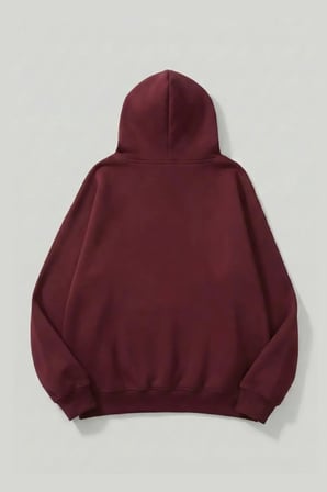 Unisex Yumuşak Dokulu Whatever Baskılı Tasarım Oversize 3 İplik Hoodie Sweatshirt