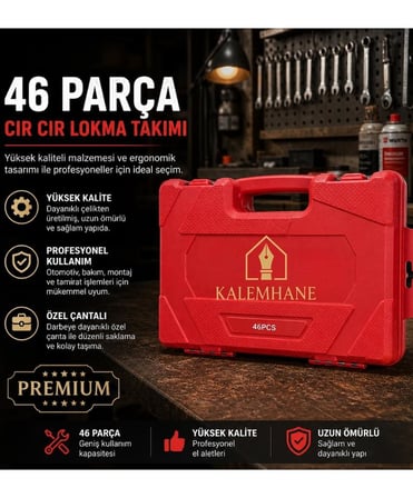 Kalemhane 46 Parça Yüksek Kalite Lokma Takımı