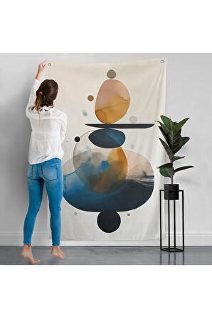 Suluboya Çalışması Denge Duvar Örtüsü-7562