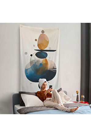 Suluboya Çalışması Denge Duvar Örtüsü-7562