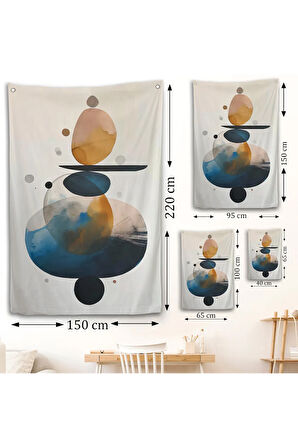 Suluboya Çalışması Denge Duvar Örtüsü-7562