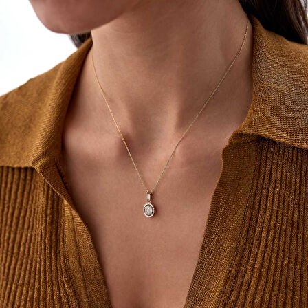 Oval Tia Baget Kolye