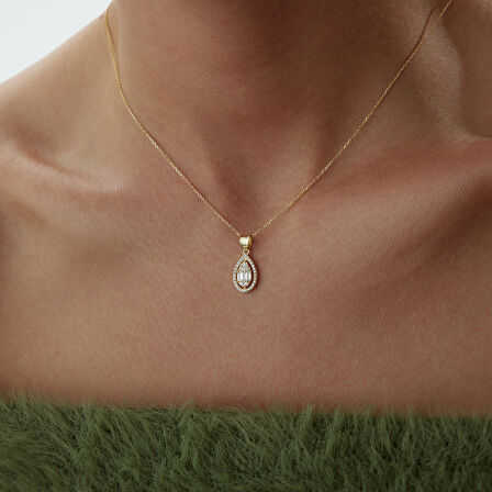 Twin Baget Damla Kolye