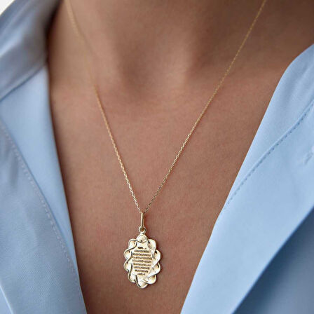 Sarmal Çerçeve Plaka Dua Kolye