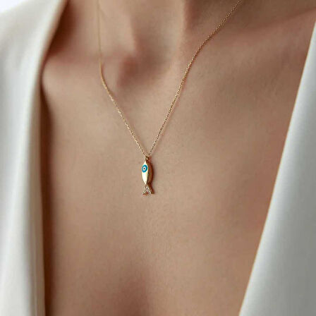 Mine Detay Balık Kolye