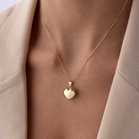 Golden Love Bombe Kalp Kolye