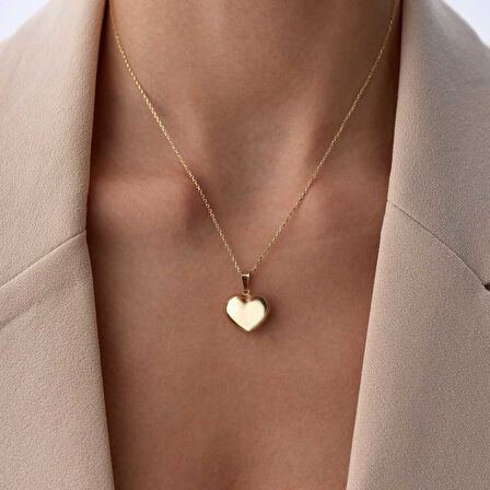 Golden Love Bombe Kalp Kolye