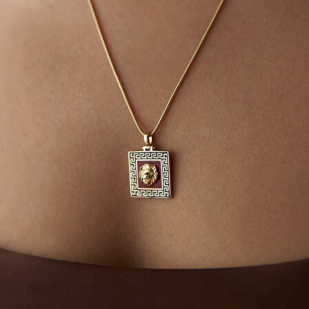 Mineli  Aslan Madalyon Kolye