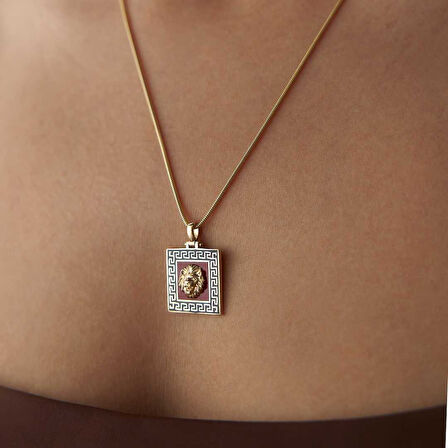 Mineli  Aslan Madalyon Kolye