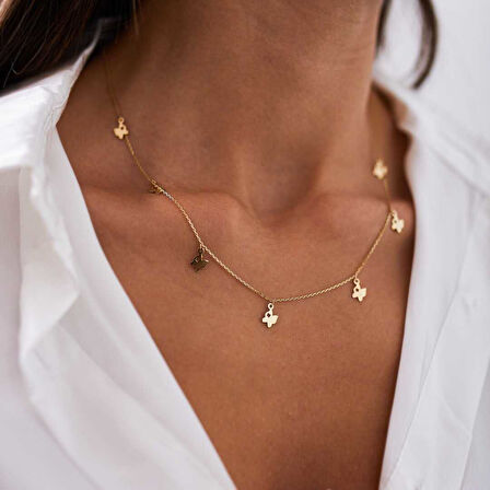 Sıralı Kelebek Kolye