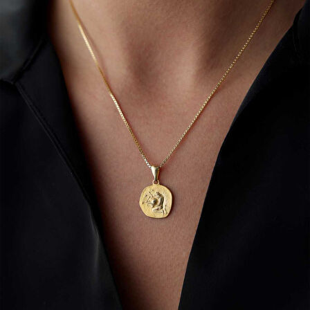 Kova Burcu Plaka Kolye