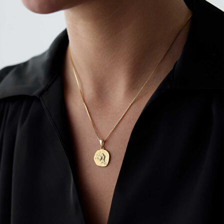 Kova Burcu Plaka Kolye