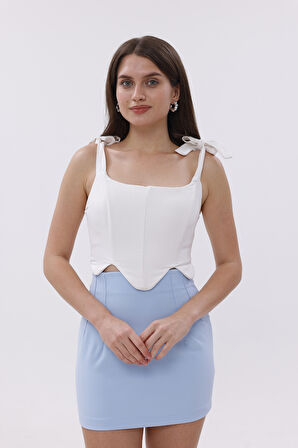 FundacshoosesXGenıus Kadın Pensli Etek İç Göstermez Lamineli Kadın Etek KADIN-ETEK