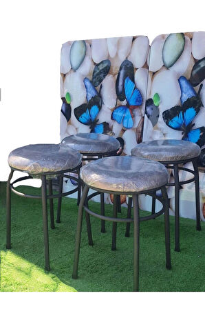  4'lü Tabure Statık Ayaklı