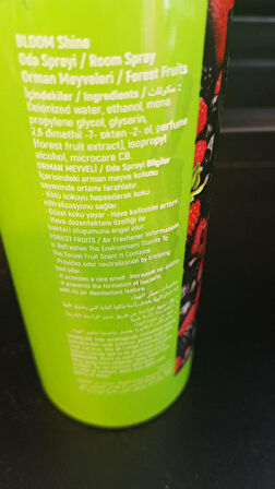 Shine Bloom 375ml x 3 adet oda spreyi (orman meyveli) air freshener