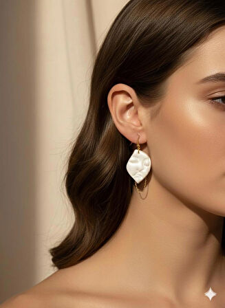 El Yapımı Tasarım Kadın Küpe - Kulağı Ağrıtmayan Çok Hafif ve Renkli Sallantılı Model