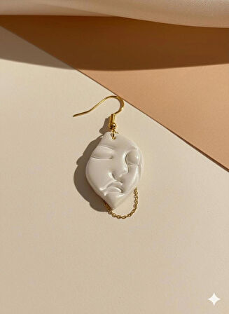 El Yapımı Tasarım Kadın Küpe - Kulağı Ağrıtmayan Çok Hafif ve Renkli Sallantılı Model