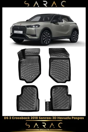 Ds3 Crossback 2023 Model Araca Özel 3d Havuzlu Paspas