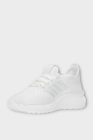 Kadın Hafif Hava Alabilen Triko Spor Ayakkabı BEYAZ