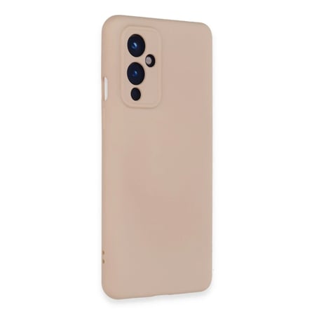 One Plus 9 Kılıf Nano içi Kadife Silikon - Pudra
