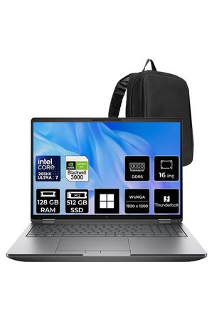 ZBook Fury G1i Core Ultra 7 265HX RTX Pro 3000 Blackwell 12GB 128GB RAM 512B SSD 16" FHD+ Win11 Pro 5F9Q8ESPN566 İş İstasyonu + PER4 Çanta