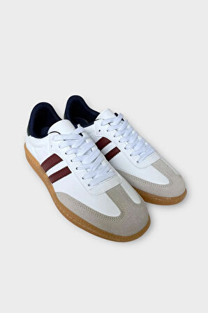 Kadın Hafif Comfort Spor Ayakkabı BEYAZ - BORDO