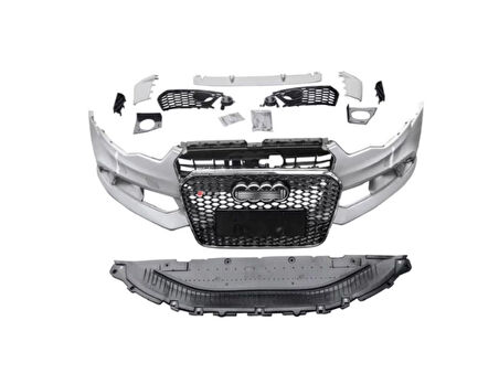 Audi A6 2012-2014 Uyumlu Rs6 Ön Tampon Panjur Seti ( Krom Çerçeve )