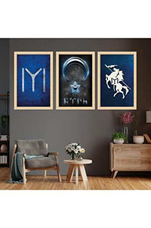 Beyaz Ahşap Çerçeveli Modern Tablo