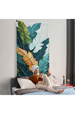 Renkli Yapraklar Duvar Örtüsü-7567