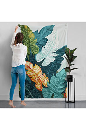 Renkli Yapraklar Duvar Örtüsü-7567