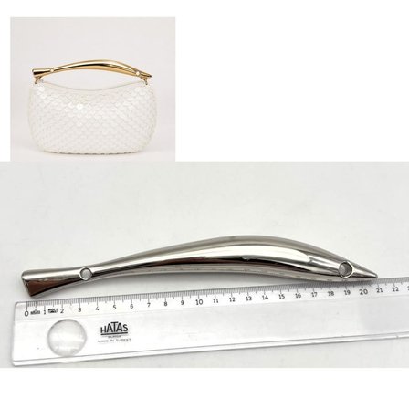 Angel Çanta Aksesuar 21 Cm Balık Model Çanta Sapı Silvery  Renk 