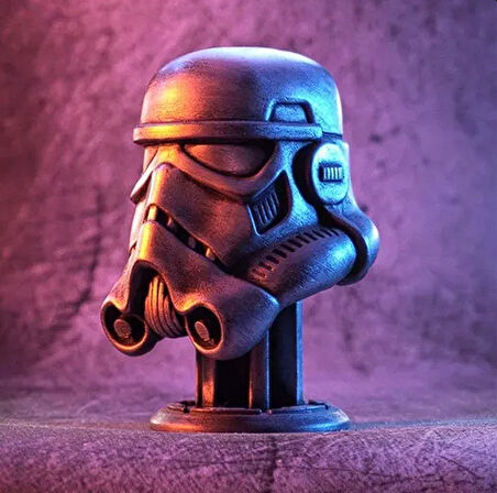 Stormtrooper Helmet Büst Figür Siyah