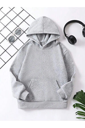 Çocuk  Unisex Oversize Kapüşonlu Sweatshirt