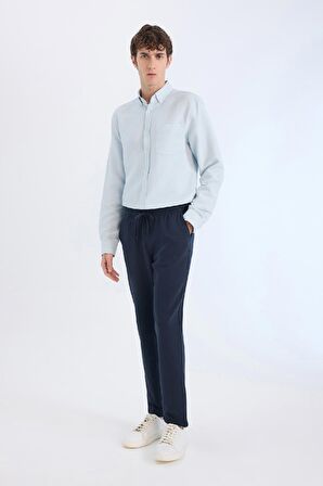 DeFacto Jogger Pantolon Basic Düz Beli Bağcıklı Cepli Düz Paça C6022AX25SPNV64