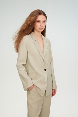 DeFacto Loose Fit Kruvaze Yaka Düğmeli Blazer Ceket Z8276AZ24SMGN1156