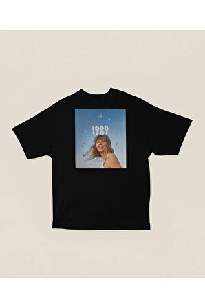 Taylor's Version Şarkıcı Baskılı Unisex Oversize Tişört