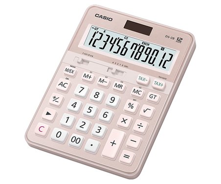 Casio Ds-2B-Pk Pembe Profesyonel 12 Hane Masaüstü Hesap Makinesi