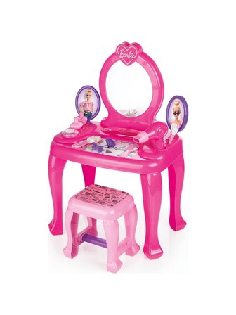 Dolu Oyuncak Barbie Ayaklı Makyaj Masası ve Sandalye Seti 1609