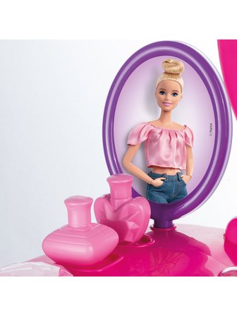 Dolu Oyuncak Barbie Ayaklı Makyaj Masası ve Sandalye Seti 1609