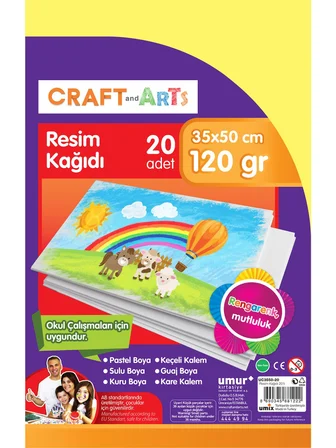Craft And Arts Resim Kağıt 35X50Cm (20 Li Paket)