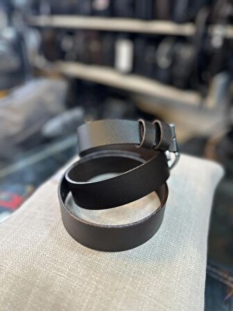 TRG POLO KAHVERENGİ HAKİKİ DERİ ERKEK KEMERİ-4 CM 