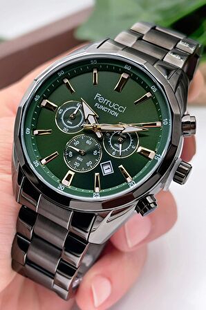 Ferrucci Function Erkek Kol Saati Füme Renk Çelik Kordon&Kasa 3 ATM Suya Dayanıklılık zmfer041