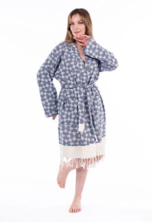 Aphrodithe %100 Pamuk Tasarım Bornoz