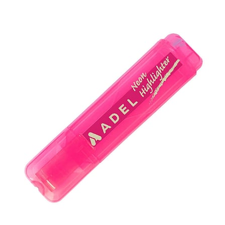 Adel Şeffaf Gövde Fosforlu Kalem Neon Pembe (12 Li Paket) 2201000023
