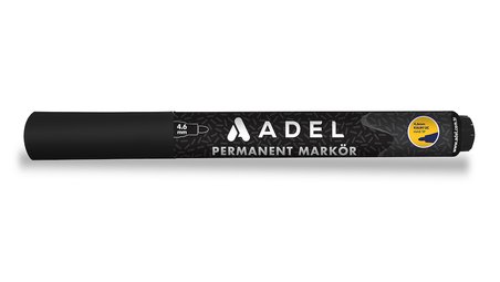 Adel Markör Permanent Kalem Yuvarlak Uç Siyah (12 Li Paket) 4201980022000