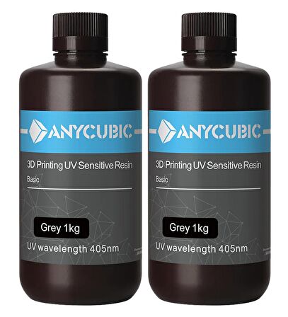 Anycubic UV 2x Reçine 1 kg - Gri 2li Kutu