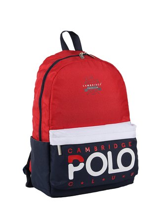 Polo Club Preppy Tek Okul Sırt Çantası Kırmızı Cpc3018