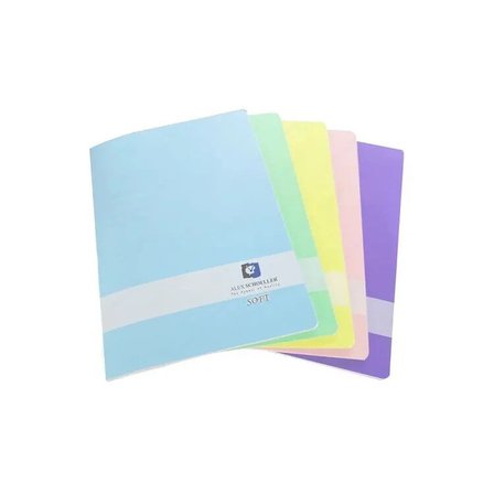 Alex Schoeller A5 80 Yaprak Soft Dikişli Çizgili Plastik Kapak Defter Alx:0301 (Karışık Renk, 1 Adet)