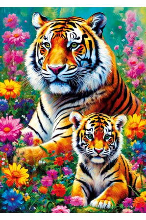 Ks Games Puzzle 300 Parça Tigers Family 19258