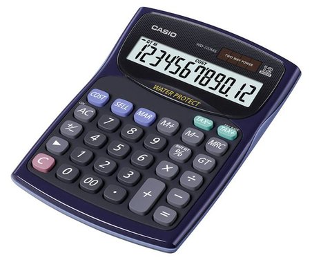 Casio Hesap Makinesi 12 Hane Wd-220Ms-Bu Masaüstü